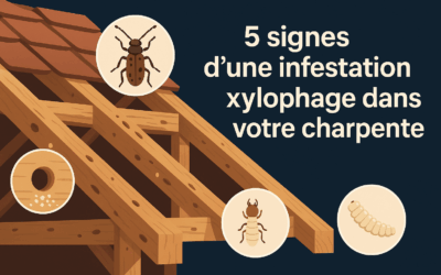 5 signes d’une infestation xylophage dans votre charpente