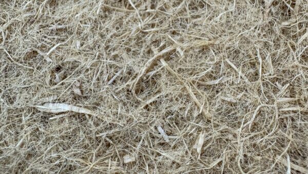Isolant en fibre végétale en gros plan